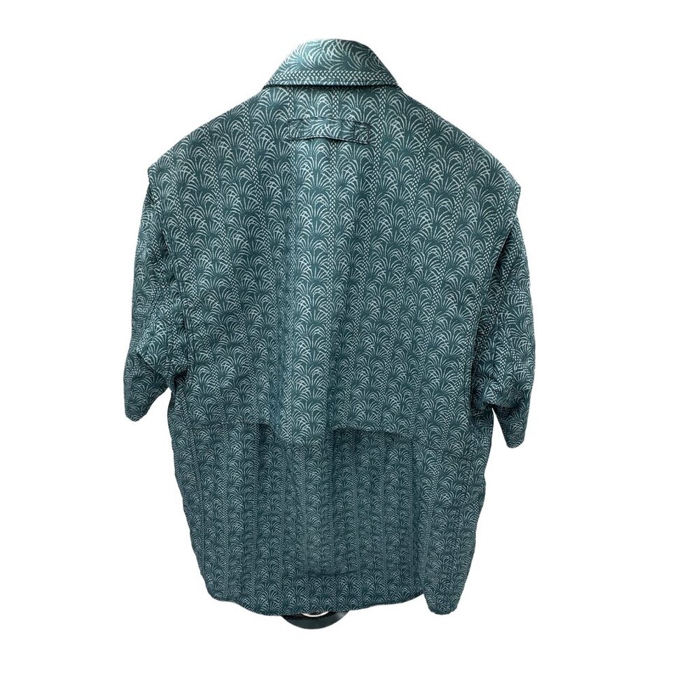 Duluth Mens Capped Back Camp Fishing Shirt Sz Large/Tall Blue Print, Activewear - Picture 2 of 2